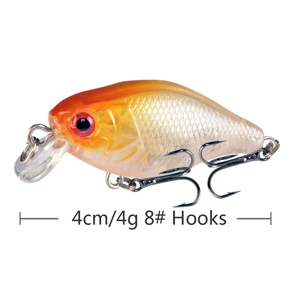 Wobblers-señuelo de Pesca flotante, cebo duro Artificial de Japón, Crankbait, Lucio, carpa, Swimbait, aparejos de Pesca, 1 unidad, 4cm, 4.g - imagen 5