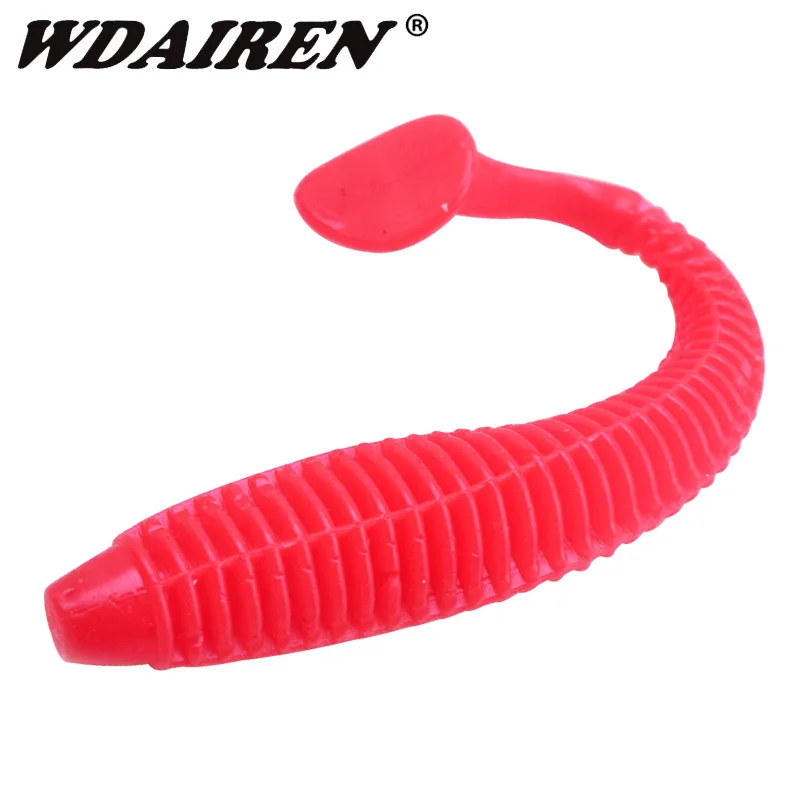 WDAIREN-anzuelos blandos de gusano, 10 unidades, 9,5 cm, 3g, carpa Isca, olor a pescado, cebos artificiales de silicona, aparejos de Pesca - imagen 4
