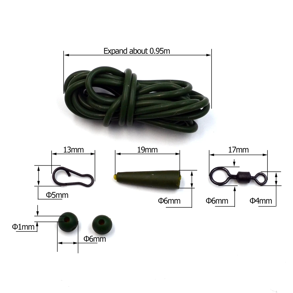 MNFT 5M camuflaje trenzado carpa línea Weed Effect Rigs 25 35 45Lb carpa Hair Rig imita naturaleza Weed Wire pesca aparejos línea - imagen 3