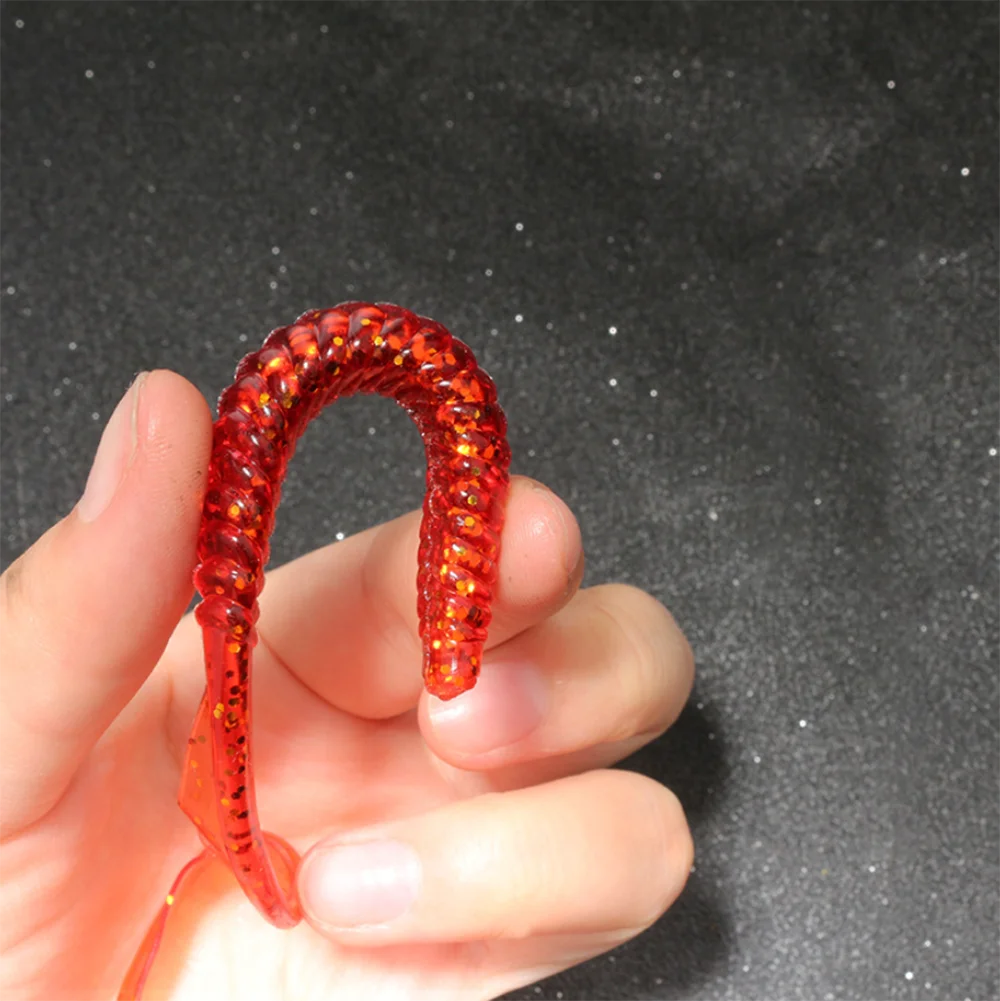 Señuelo de pesca suave luminoso, gusano de arena, pan, gusano, cebos artificiales de silicona, gusano, pez Grub, señuelo, gusanos, 6cm, 200 unids/bolsa - imagen 4