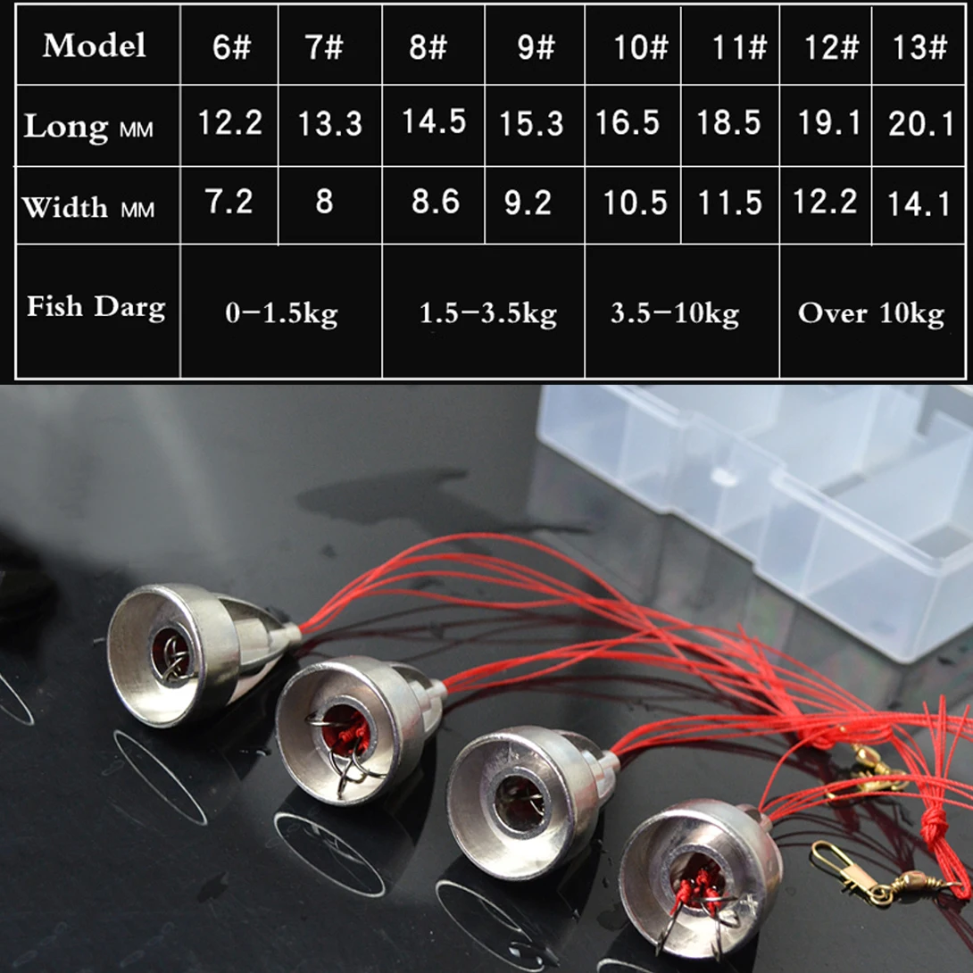 4 unids/caja de pesca explosión gancho Anti-Fondo bomba atado ganchos Iseni de anzuelo Pesca Marítima de evitar ganchos colgar a fondo de agua de - imagen 3