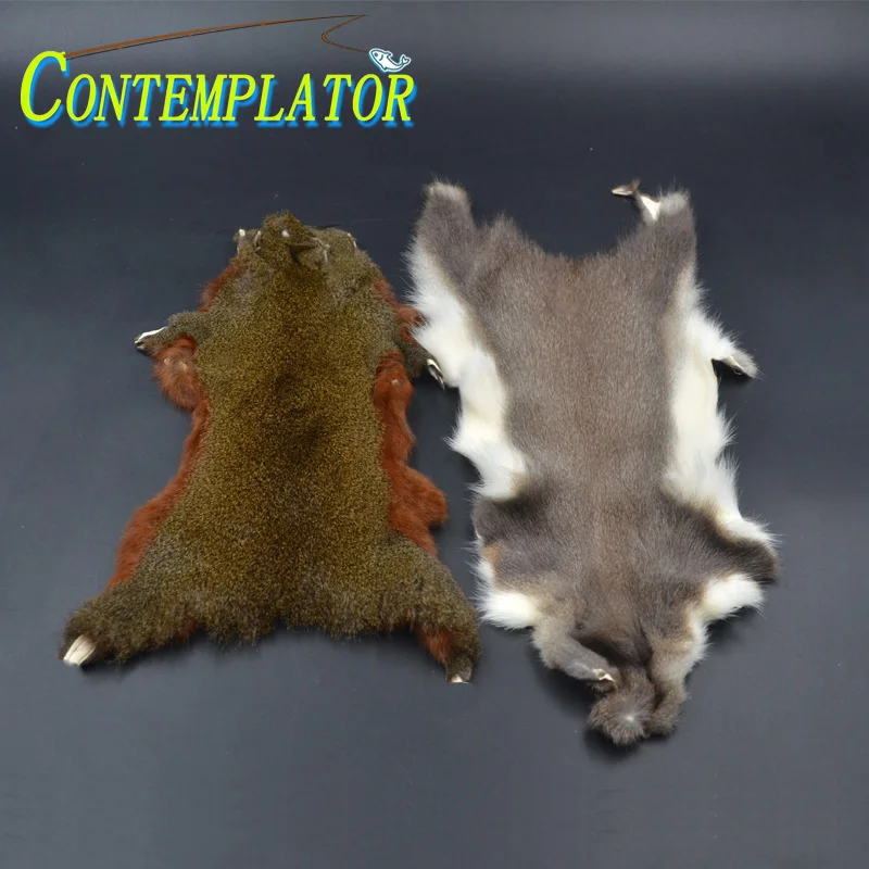 Ardilla voladora surtida de 2 estilos, piel entera, 2 unids/paquete, vientre rojo y vientre blanco, pelos densos para ninfas, serpentinas emergentes