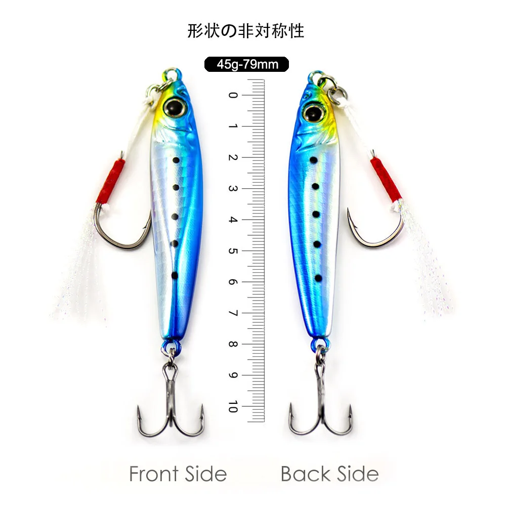 COUNTBASS 3 uds 15G 25G 35G 45G 65G francotirador Metal fundido Pesca Jigging señuelos Color UV, plantillas de Pesca con anzuelo de asistencia - imagen 3