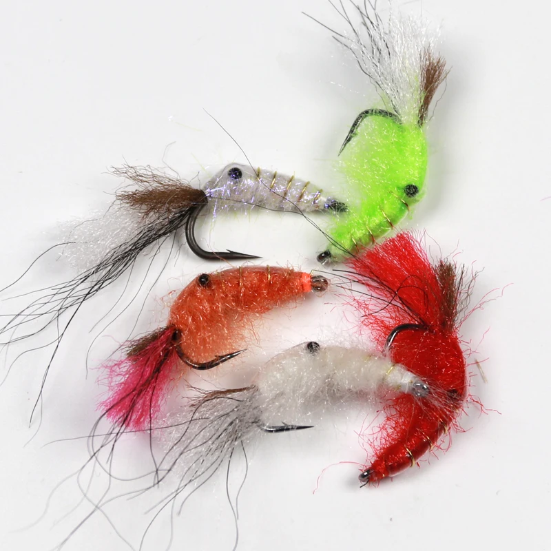 Bimoo-señuelo para pesca de camarones pequeños, cebo para trucha, moscas, agua salada, agua dulce, ninfa, 4 unidades, #4 - imagen 5