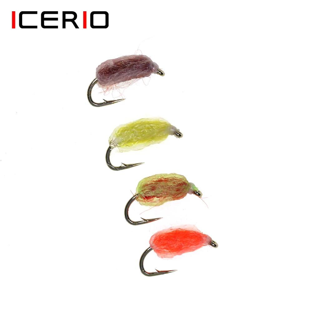 ICERIO-cebos de pesca con mosca, 8 unidades, #14