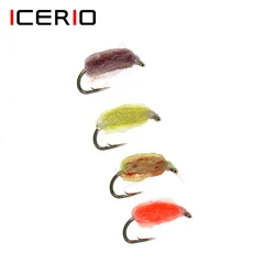 ICERIO-cebos de pesca con mosca, 8 unidades, #14