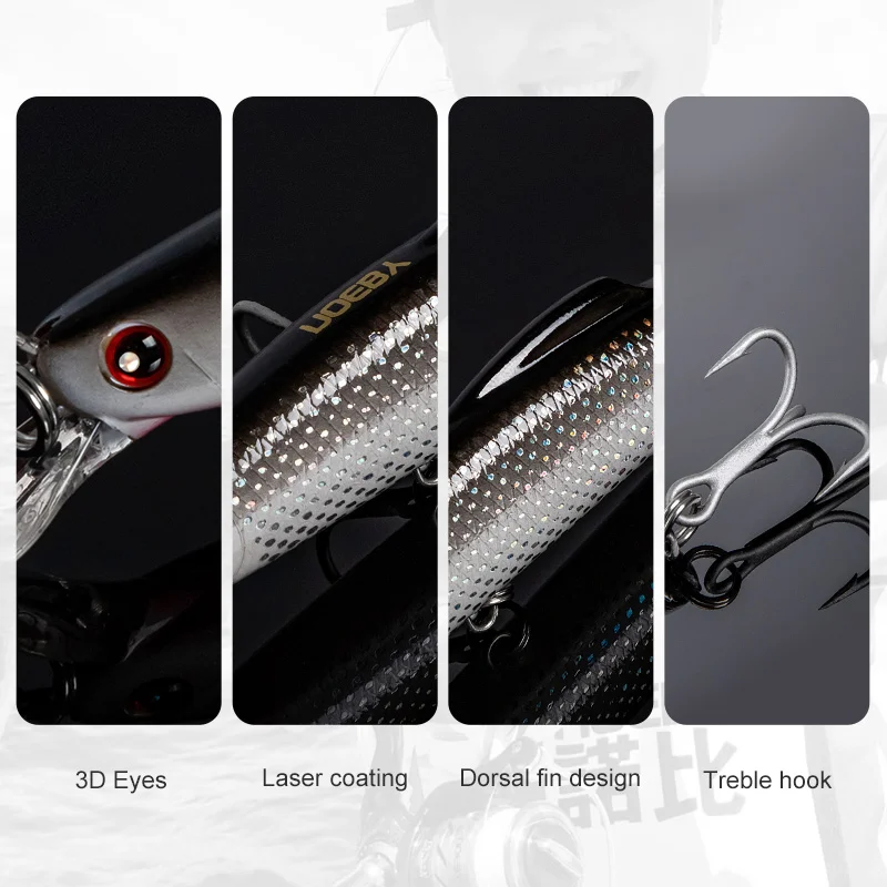 NOEBY-señuelo de pesca de pececillo que se hunde, 140mm, 35g, 160mm, 60g, Wobbler que se hunde, cebo duro Artificial para Lucio, atún, señuelo de pesca - imagen 5