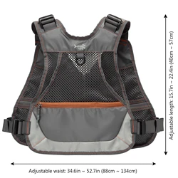 Bassdash FV09 Chaleco de pesca con mosca infantil reversible