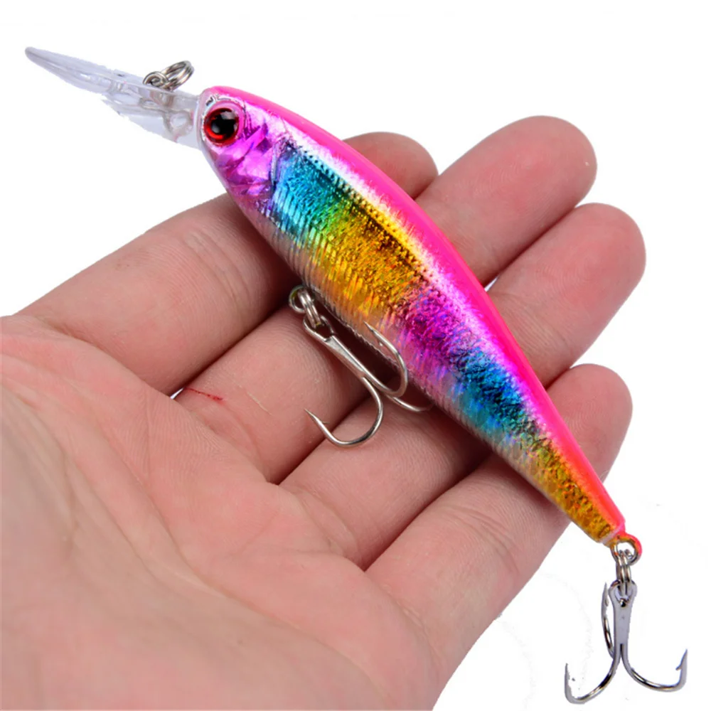 1 Uds. Señuelos de Pesca flotantes Minnow 10cm 9,4g trucha cebo duro de plástico realista Jerkbait Bass Pike Wobblers Crankbait aparejos de Pesca - imagen 3