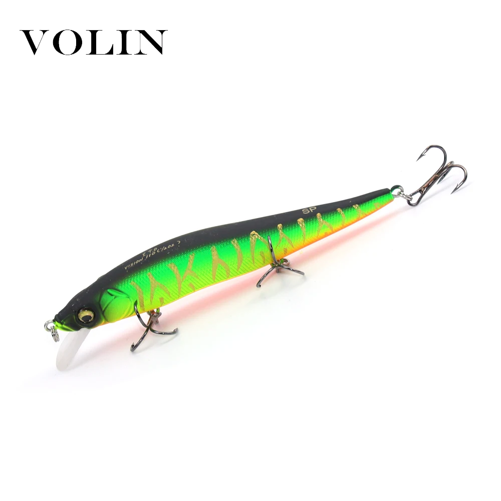 VOLIN-Wobbler de pesca dura, cebo Artificial para pececillos, 110mm, 14g, Swimbait para perca, lubina, nuevo modelo - imagen 3