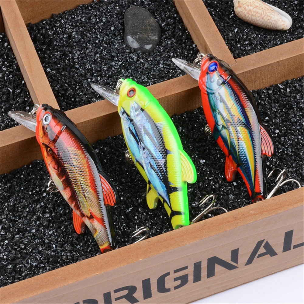 Señuelo de pesca flotante Wobbler Trolling 3D Eyes, cebo duro Crankbait Perch Pike Carp, 1 unidad, 8cm, 10,9g - imagen 2