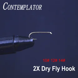 Contemplator anzuelos de mosca seca talla 10-14 con vástago largo