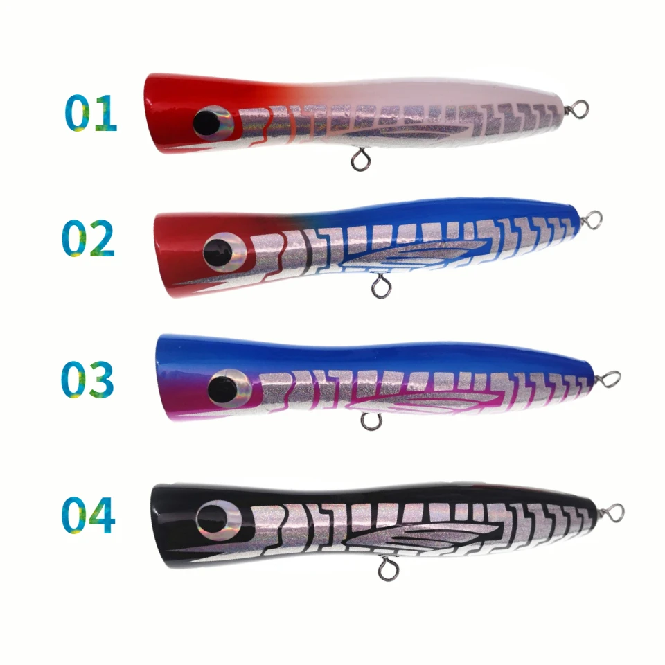 SWOLFY-señuelo de pesca de atún Popper, 2 piezas, 80g, para agua salada, carpa Artificial, SwimBait Leurre - imagen 4