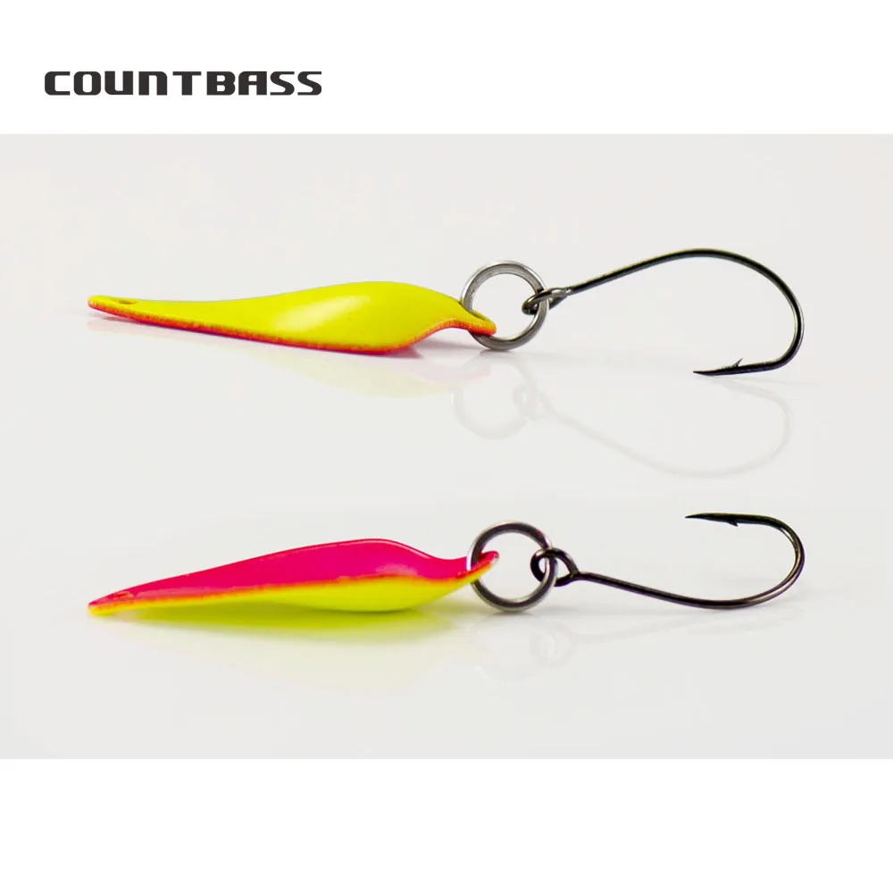 Countbass 0,9g 1/32oz cucharas de pesca de trucha de fundición de latón para aparejos de señuelos de lubina de Lucio de salmón - imagen 4