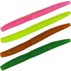 Señuelo blando de pesca, 20% agregar sal, rosca de tornillo, 10cm, 6g, simulación de captura de abeja, cabeza de serpiente, lubina, lote de 10 piezas en oferta