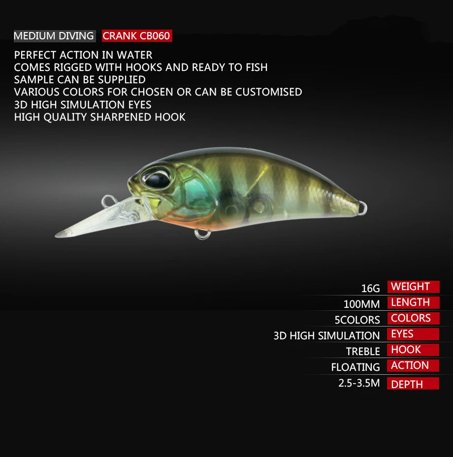 Crankbait-señuelo de Pesca duro, aparejos de Pesca de trucha, señuelos de agua salada, manivela de curricán, Isca Artificial, 15,5g/8,7 cm - imagen 2