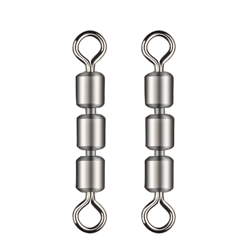 DNDYUJU-rodamiento giratorio de pesca, aparejos de pesca de conexión rápida de alta resistencia, Triple rodamiento ligero de acero inoxidable, 10/20 Uds. - imagen 3