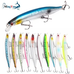 Señuelo de pesca de cebo Minnow, peso de 19,1g/13,5 cm, buceo profundo de 0,5-1,2 m, aparejos de pesca Wobbler Artificial Isca, 1 unidad