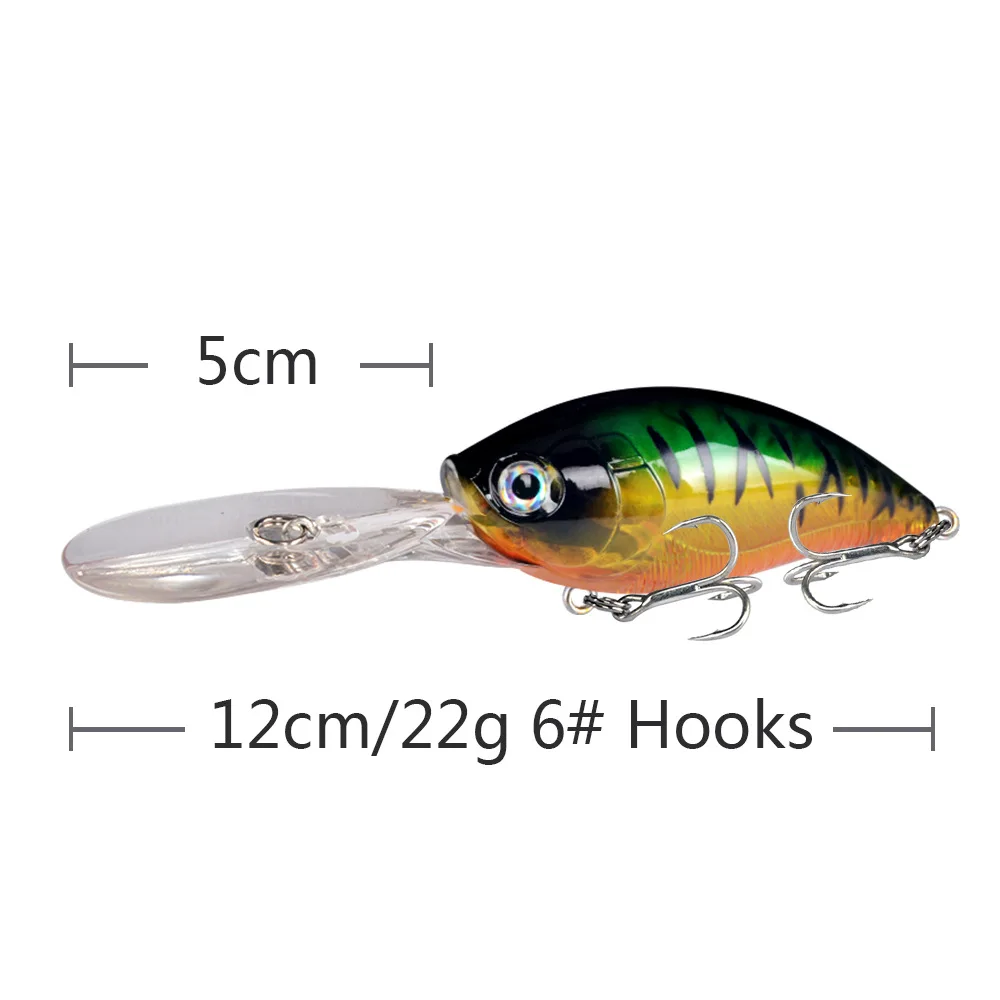 Crankbait Señuelos de Pesca flotantes, cebo duro Artificial, Wobblers para curricán, carpa, carpa, Isca, Japón, 12cm, 22g, 1 pieza - imagen 5