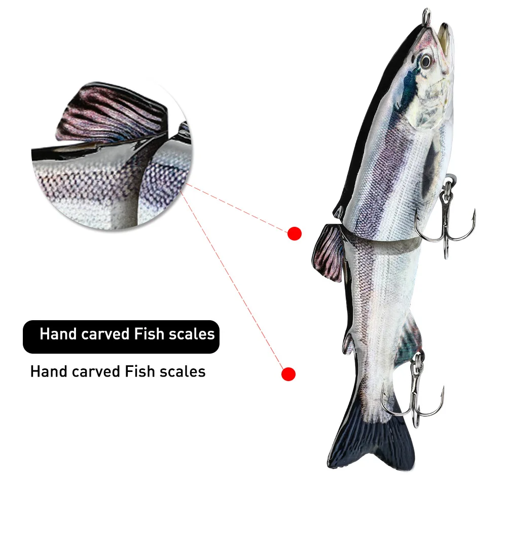 Señuelos de Pesca de curricán, cebo Artificial Wobbler, multisección, duro, Bait180mm/65,5g, 1 Uds. - imagen 5