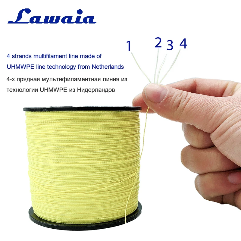 Lawaia-línea de pesca trenzada, 300m, 4 hebras, UHMWPE, multifilamento, Dneema, 10LB, 20LB, 50LB - imagen 5