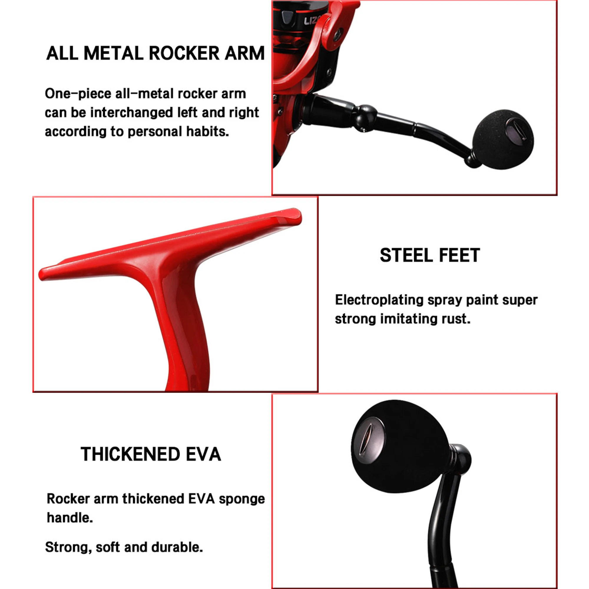 BIUTIFU-carrete de pesca giratorio innovador, resistencia al agua, todo Metal, 18KG, potencia máxima de arrastre 500 ~ 6000 # para lubina, Lucio - imagen 5