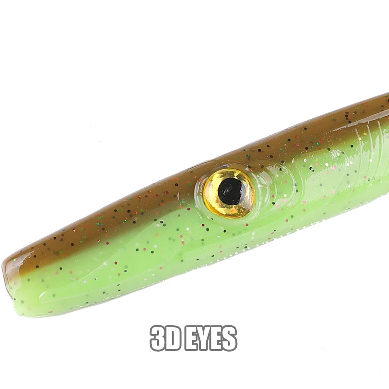 Supercontinent Crazy Slug 185mm/3 uds 125mm/6 uds señuelo de pesca suave lubina cebo Artificial gusano de silicona Shad Anguila Needlefish - imagen 2