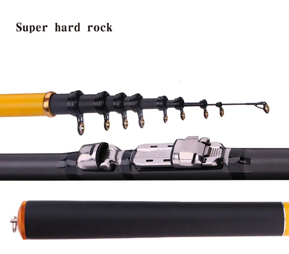 Caña de pesca de súper hard rock para condiciones difíciles