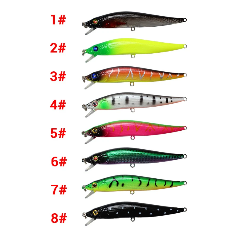 Señuelo de pesca flotante Minnow, cebo duro Artificial para curricán de lubina, Wobblers, Crankbait, Lucio, Carpa, aparejos de pesca, 10,5 cm, 10g - imagen 5