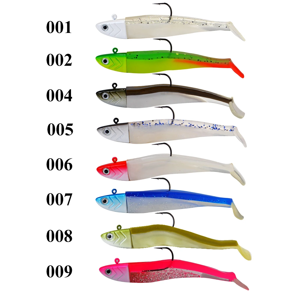 FTK Jig Head-señuelo de pesca suave, cabeza de ojos 3D, 5g, 12g, 25g, cuerpo, 7cm, 9cm, cebo Artificial de silicona, aparejos de pesca Swimbait - imagen 2