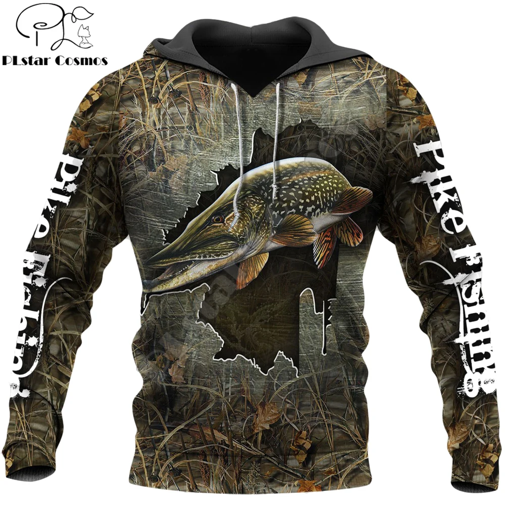 Sudadera estampado 3D de lucio – Ropa para pesca deportiva - imagen 4