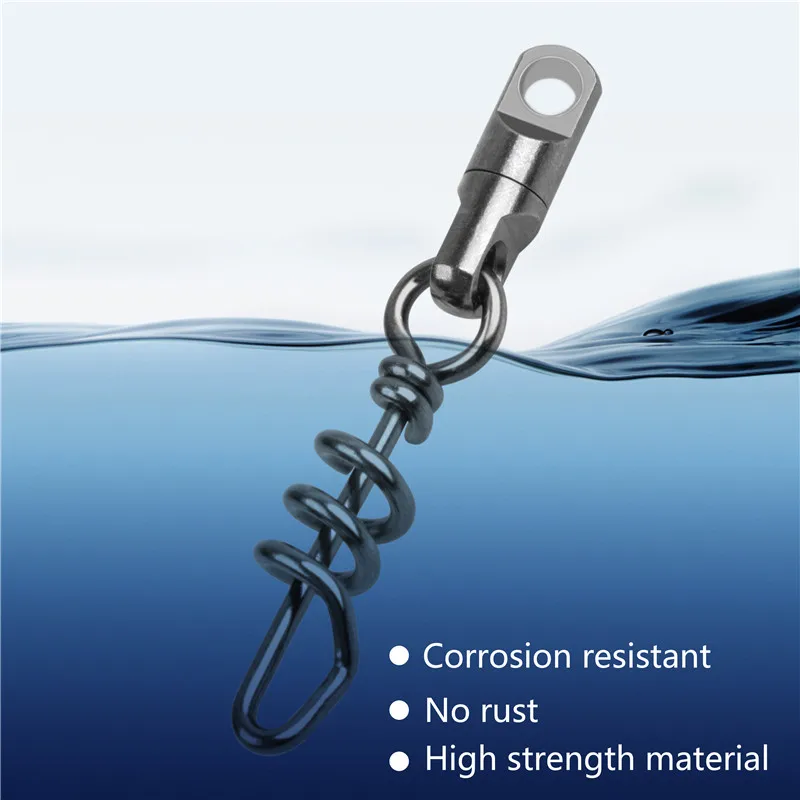 Aparejos de pesca de latón resistente, juego grande de eslabones rápidos, sacacorchos, broches, Conector de plantilla, aparejos de pesca, 20 unids/lote - imagen 4