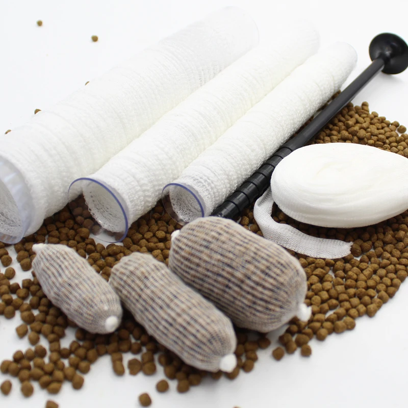 Bolsa de Boilies de pesca de carpa, malla PVA Soluble en agua para carpa, alimentador grueso, bolsa de cebo, aparejos - imagen 2