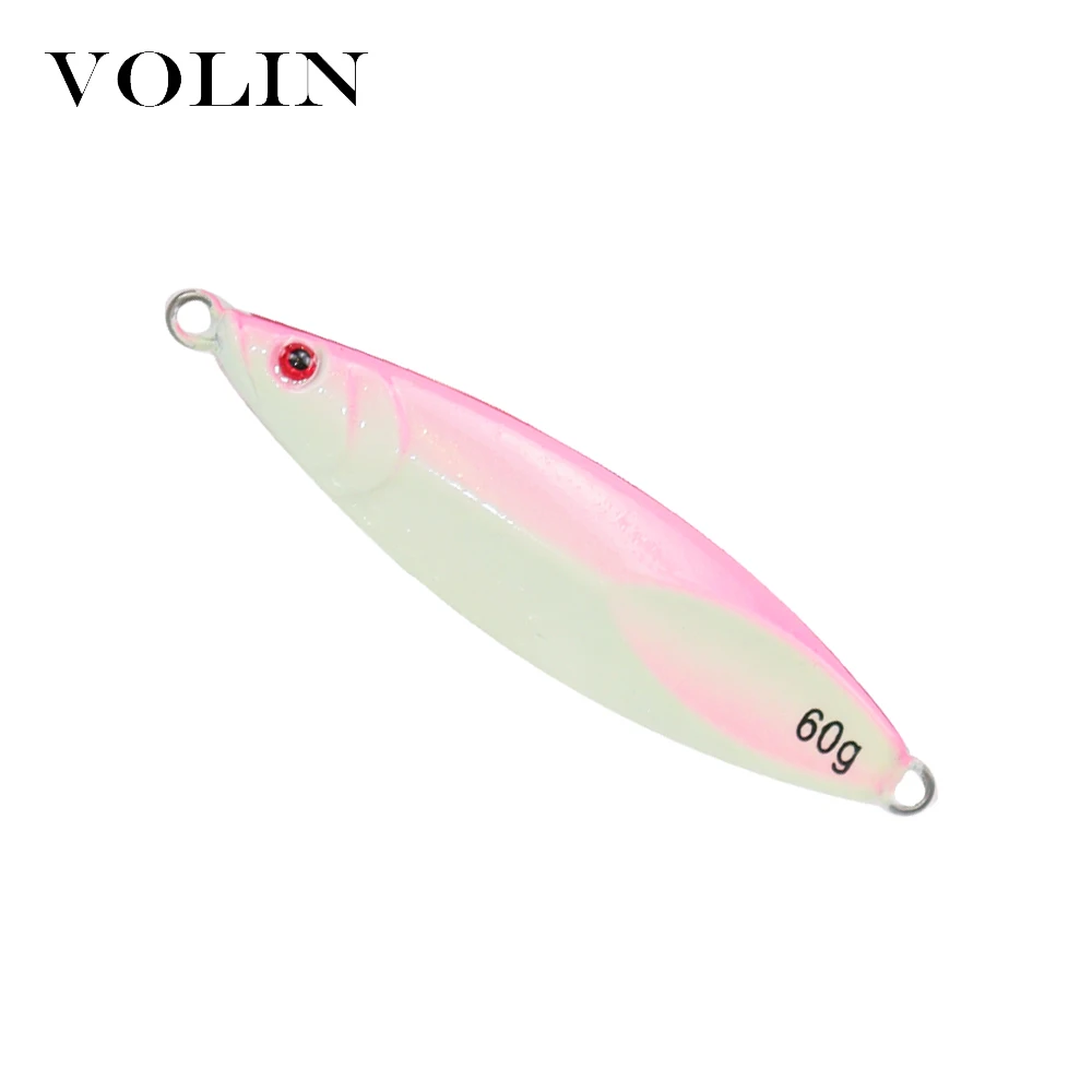 VOLIN-señuelo de Metal para Jigging lento, cebo Artificial de fundición, aparejos de pesca de agua salada, 60g, 80g, 100g, nuevo - imagen 2