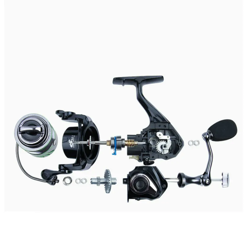 Carrete De Pesca giratorio 1000s 5,2: 1, accesorio De Metal, arrastre máximo 9 1BB, para agua salada - imagen 3