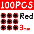 100pcs 3mm Red