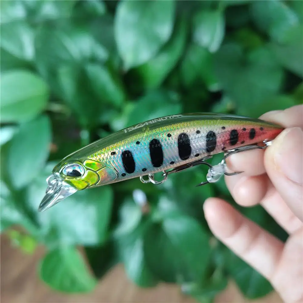 Tsurinoya-señuelo de pesca de 6cm y 6g, cebo duro Artificial, aparejos de pesca Crankbait, para piscardo, Wobblers, curricán, Lucio, lubina, 12 Uds. - imagen 4
