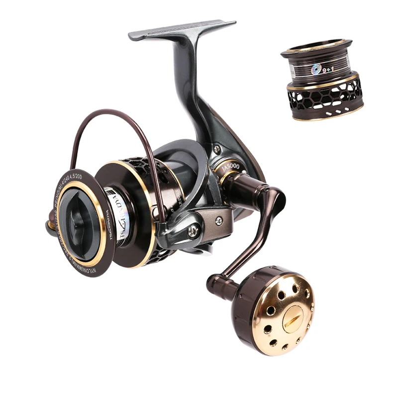 Carrete giratorio 10BB 4000S 5000S, rueda lejana 5,2: 1, Ratio De engranaje De alta velocidad, carretilla De Pesca, 7KG, potencia De arrastre máxima, bobina Rock Angeln - imagen 3