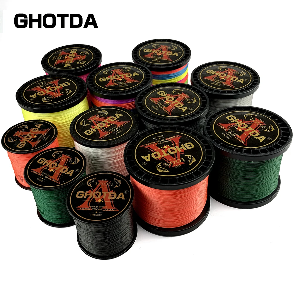 GHOTDA-sedal de pesca trenzado, multifilamento japonés 300 PE, 500M, 100% LB a 120LB - imagen 5