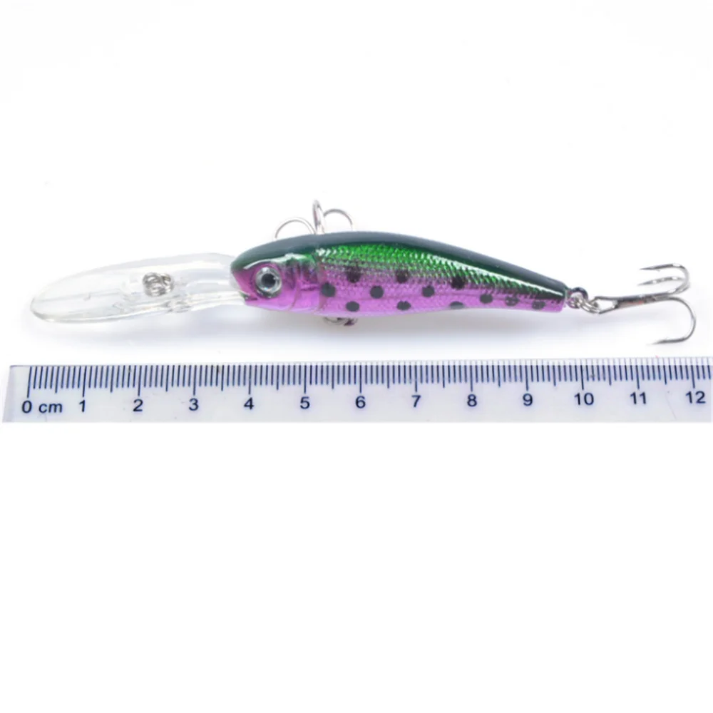Señuelo de Pesca de pececillos láser, cebo duro Artificial de 10cm y 7,5g, Crankbait, ojos 3D, cebos de plástico Wobbler, aparejos de Pesca, 1 unidad - imagen 2
