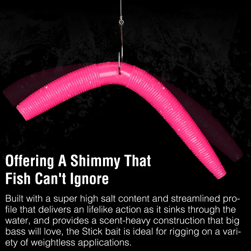 TSURINOYA-señuelo de pesca de palo suave Senko, 7,5g, 9g, SwimBait, Lucio Artificial, gusano suave, aparejo sin peso, 8 piezas - imagen 5