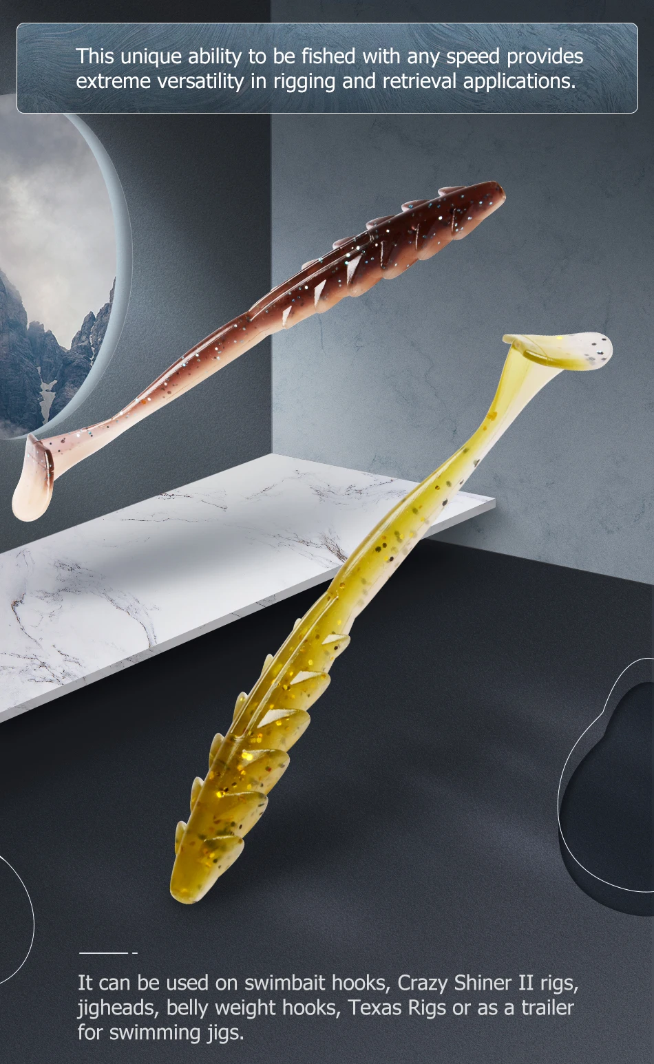 Diferentes colores disponibles del señuelo MEREDITH