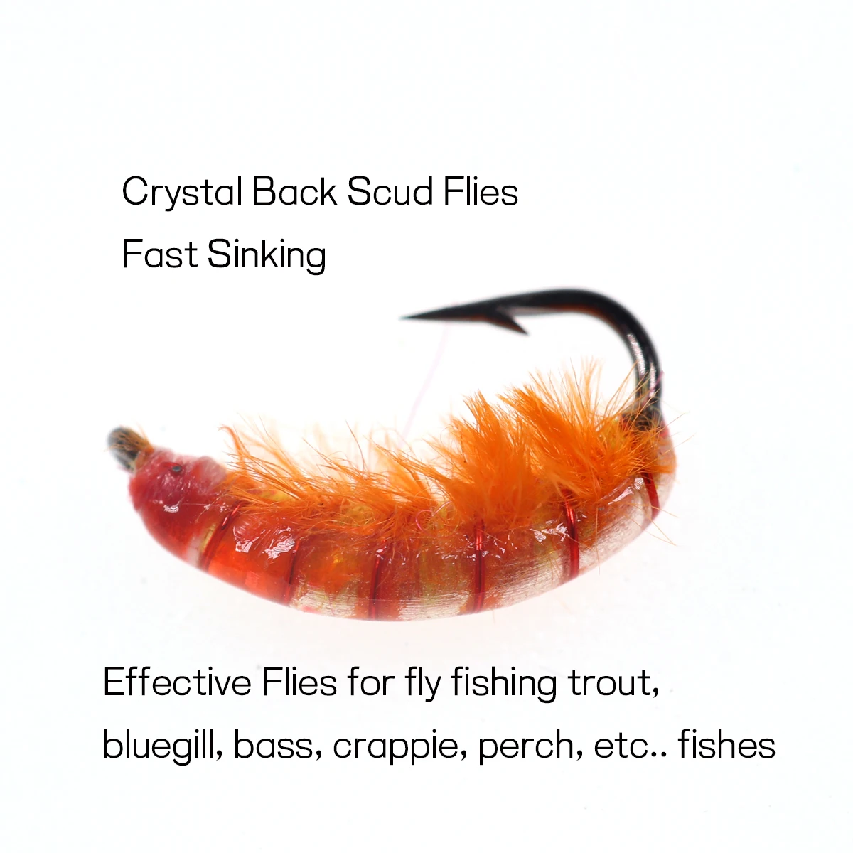 WIFREO Cezch Ninfa Scud Bug, cebo de pesca con mosca de gusano, trucha con gancho de púas, carpa, Mosca, trucha, camarón - imagen 3