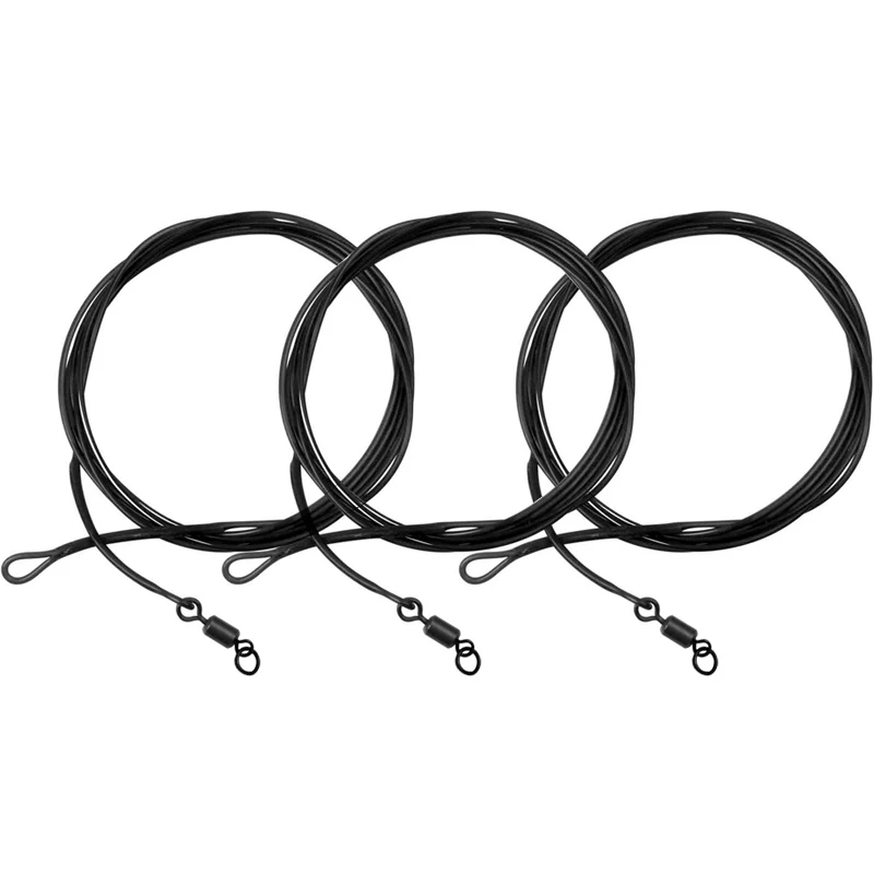 Mosodo-línea líder de pesca de carpa, anzuelo con anillo giratorio, aparejos de pesca de carpa, 80lb - imagen 4