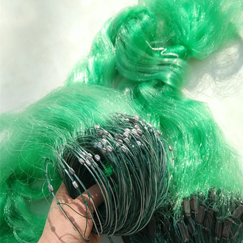 Paquete de 1 red de pesca con púas de monofilamento de 3 capas con trampa flotante, red de pesca de nailon de 100m, herramienta de accesorios - imagen 2