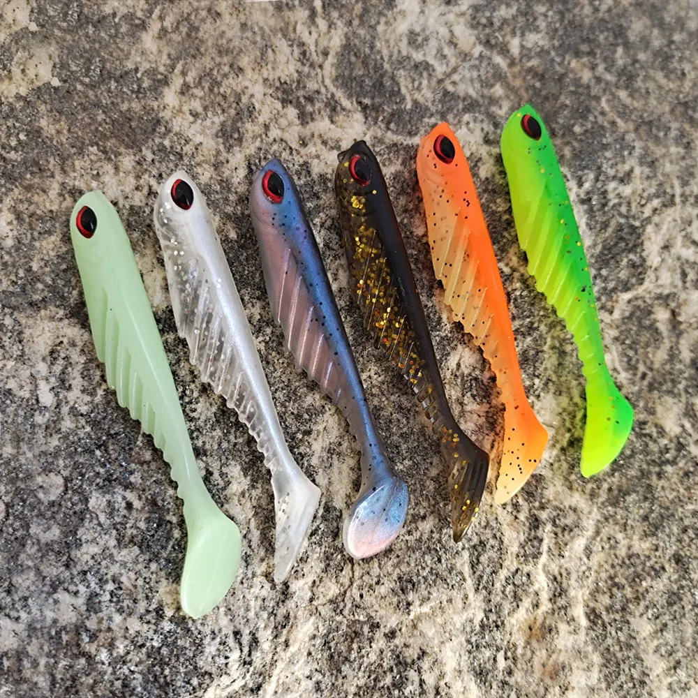 Balleo 10 unids/lote señuelo suave 7 cm/2,9g señuelo de pesca de silicona cebo de silicona Wobbler cebos blandos para cebo de pesca sábalo cebo de gusano señuelo - imagen 3