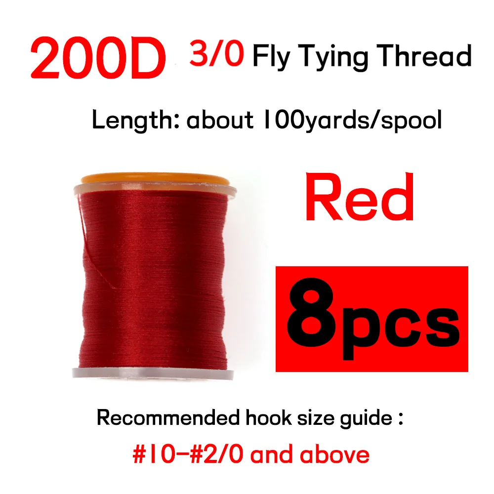 8 Spools red