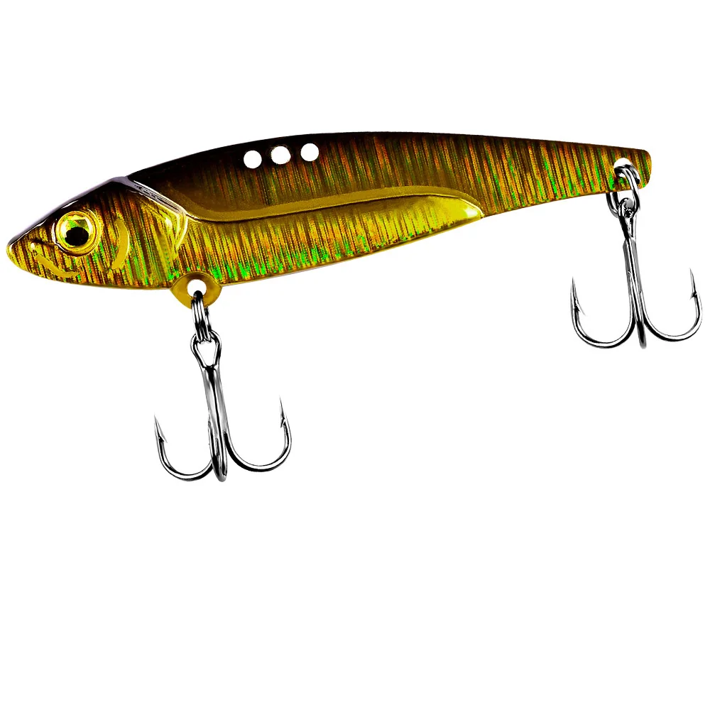 Señuelos de Pesca de Metal VIB, 5g, 7g, 12g, 17g, 20g, vibraciones vívidas, señuelo de cuchara, Crankbait, cebo duro Artificial VIB, señuelo de Jigging de ojos 3D - imagen 5