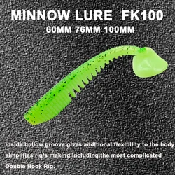 KESFISHING FLK Minnow – Señuelo suave aromatizado para pesca
