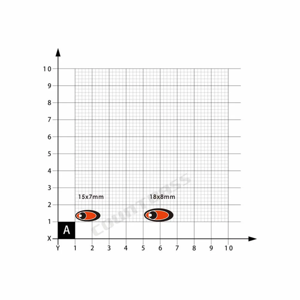Countbass 100 Uds accesorios de pesca, señuelos de pesca holográficos láser 2D ojos para plantillas de metal Señuelos de pesca de espuma - imagen 3